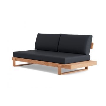 LIFE - Jura lounge nature teak 2-Sitz Bank links All Weather carbon