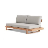LIFE - Jura lounge nature teak 2-Sitz Bank links Soltex dune