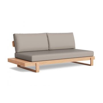 LIFE - Jura lounge nature teak 2-Sitz Bank rechts All Weather khaki