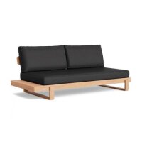 LIFE - Jura lounge nature teak 2-Sitz Bank rechts Soltex...