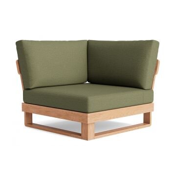 LIFE - Jura lounge nature teak Ecke Soltex olivgrün