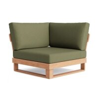LIFE - Jura lounge nature teak Ecke Soltex olivgrün