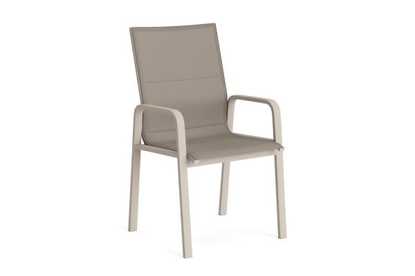 LIFE - Salvador Gartenstuhl beige/khaki padded textilene kpl.