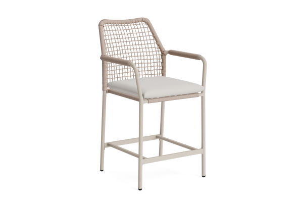 LIFE - Vienna Barstuhl stapelbar beige/beige rope Soltex Dune