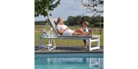 Life Delta Sonnenliege beige/khaki hoch Soltex dune