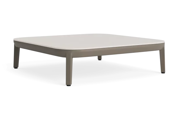 LIFE - Alpes lounge taupe/ivory Sinterstein Loungetisch 90x90