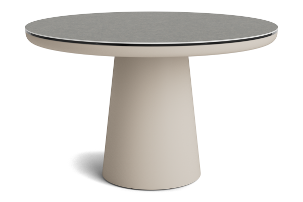 LIFE - Algarve Essisch beige 120 rund Keramik betonlook