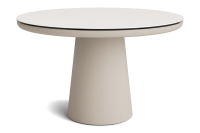 LIFE - Algarve Essisch beige 120 rund Keramik oyster