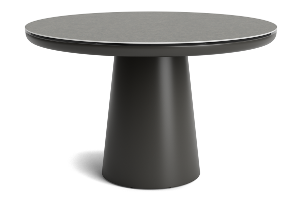 LIFE - Algarve Essisch lava 120 rund Keramik betonlook