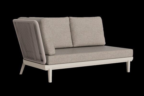 LIFE - Alpes lounge beige/beach Rucore+ 2-Sitz Bank rechts hohe Armlehne Soltex beige