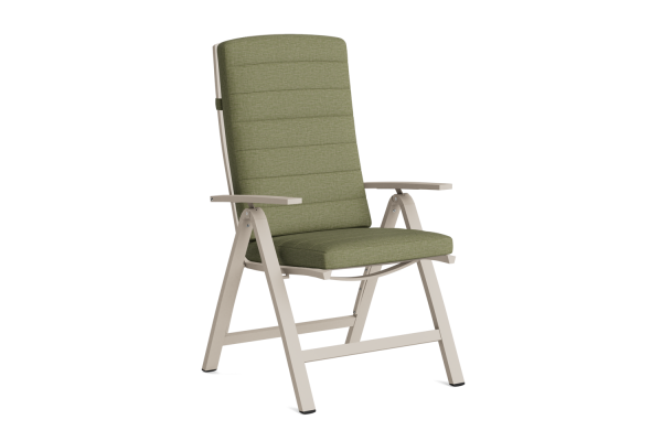 LIFE - Anabel Gartenstuhl verstellbar beige/khaki Soltex olivgrün