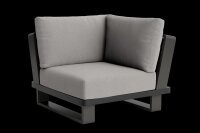 LIFE - Fitz Roy lounge lava/schwarz Ecke Boucle platinagrau