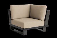 LIFE - Fitz Roy lounge lava/schwarz Ecke Boucle sand