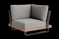 LIFE - Fitz Roy lounge lava/robust Teak Ecke Boucle...