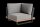 LIFE - Fitz Roy lounge lava/robust Teak Ecke Boucle platinagrau