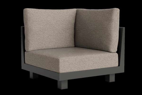 LIFE - Himalaya lounge lava/FSC robust Teak Ecke Soltex beige