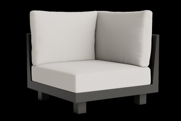 LIFE - Himalaya lounge lava/FSC robust Teak Ecke Soltex dune