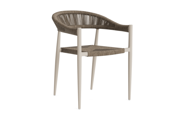 LIFE - Ibiza Gartenstuhl beige/taupe geflecht ohne Kissen
