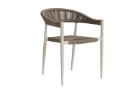 LIFE - Ibiza Gartenstuhl beige/taupe geflecht ohne Kissen
