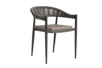 LIFE - Ibiza Gartenstuhl lava/grey geflecht Soltex beige