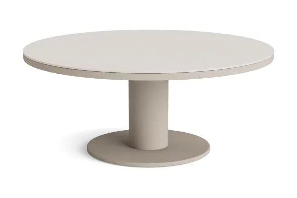 LIFE - Lima comfort low Dining Tisch 160 rund beige/ivory steinlook Sinterstein