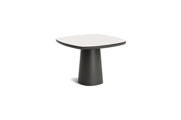 LIFE - Madeira Esstisch lava 100x100 runded Keramik oyster