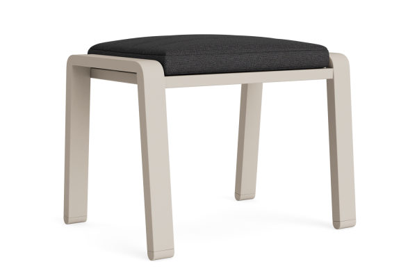 LIFE - Montana Fußhocker beige Soltex graphit
