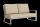 LIFE - Montana lounge beige/FSC robust Teak 2-Sitz Bank links Boucle sand