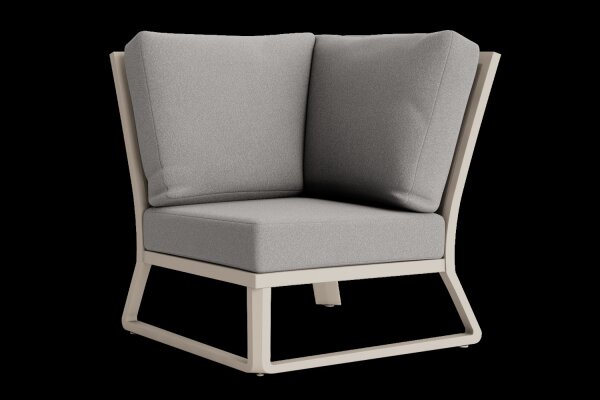 LIFE - Montana lounge beige Ecke Boucle platinagrau
