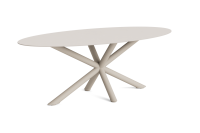 Provence cross tuintafel beige 200x100 ovaal ivory steenlook